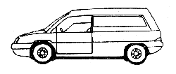Развозной автомобиль (4K, ч/б рис)